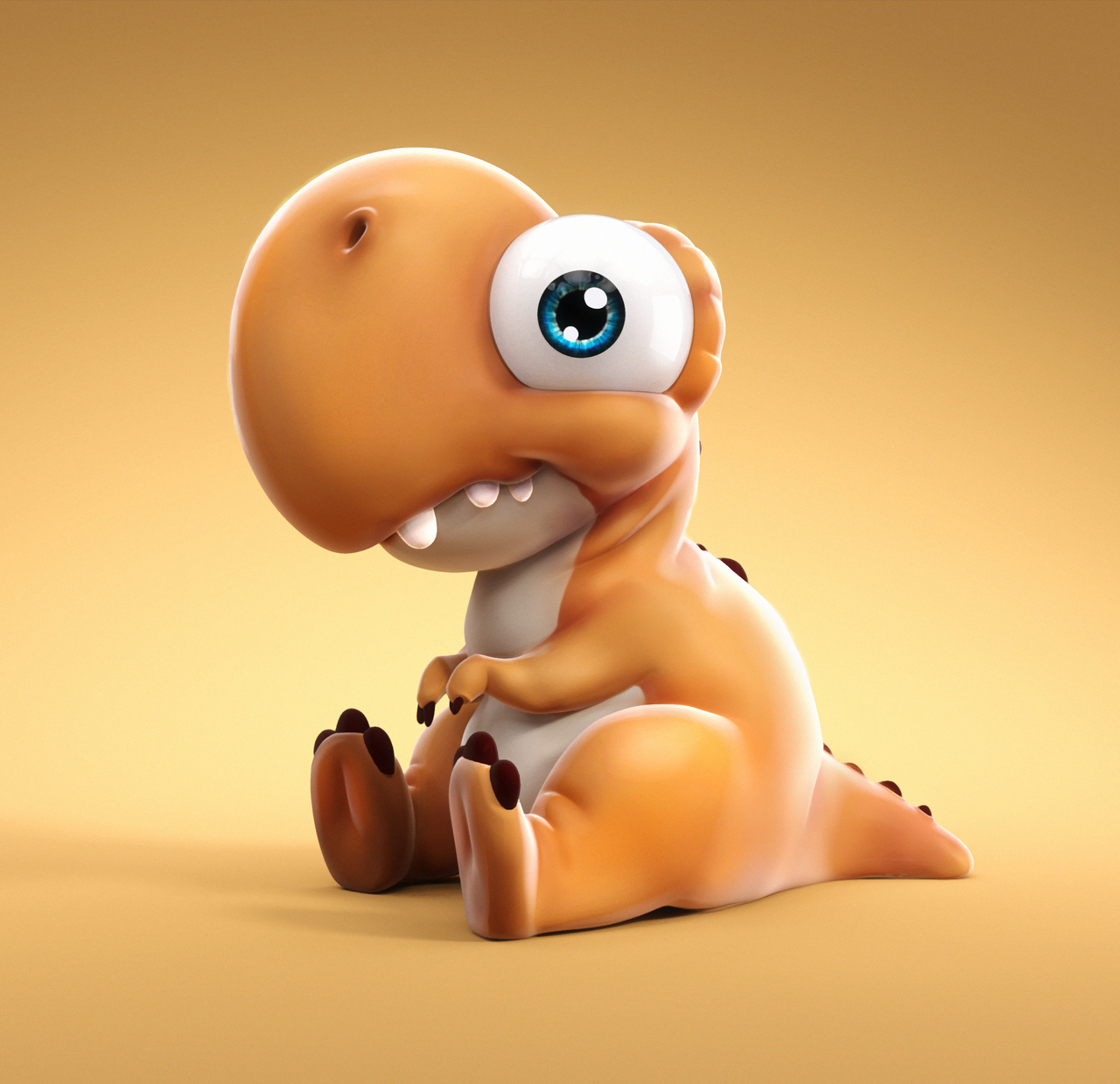 Cute Baby Dinosaur CG Cookie